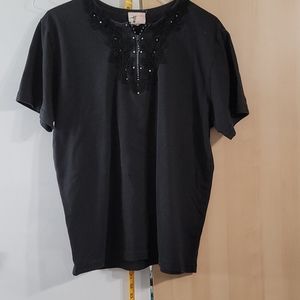 Women hummingbird tshirt xl black‎